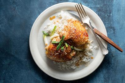 Garlic-Soy Chicken Thighs with Scallions