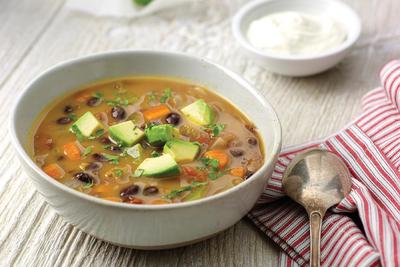 Black Bean Soup with Roasted Tomatoes