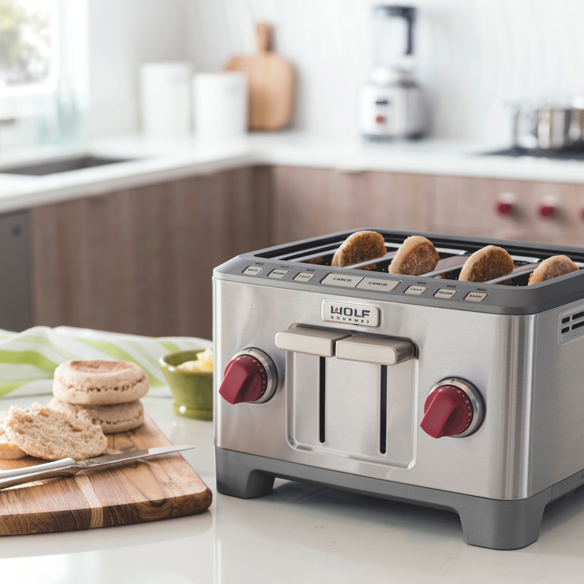 Wolf Gourmet® Stainless Steel 4 Slice Toaster, Yale Appliance